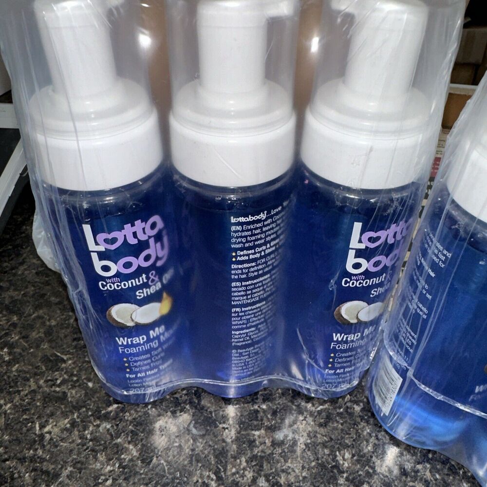 Lotta Body Wrap Me Foaming Mousse 7oz With Coconut & Shea Oils 3 pack
